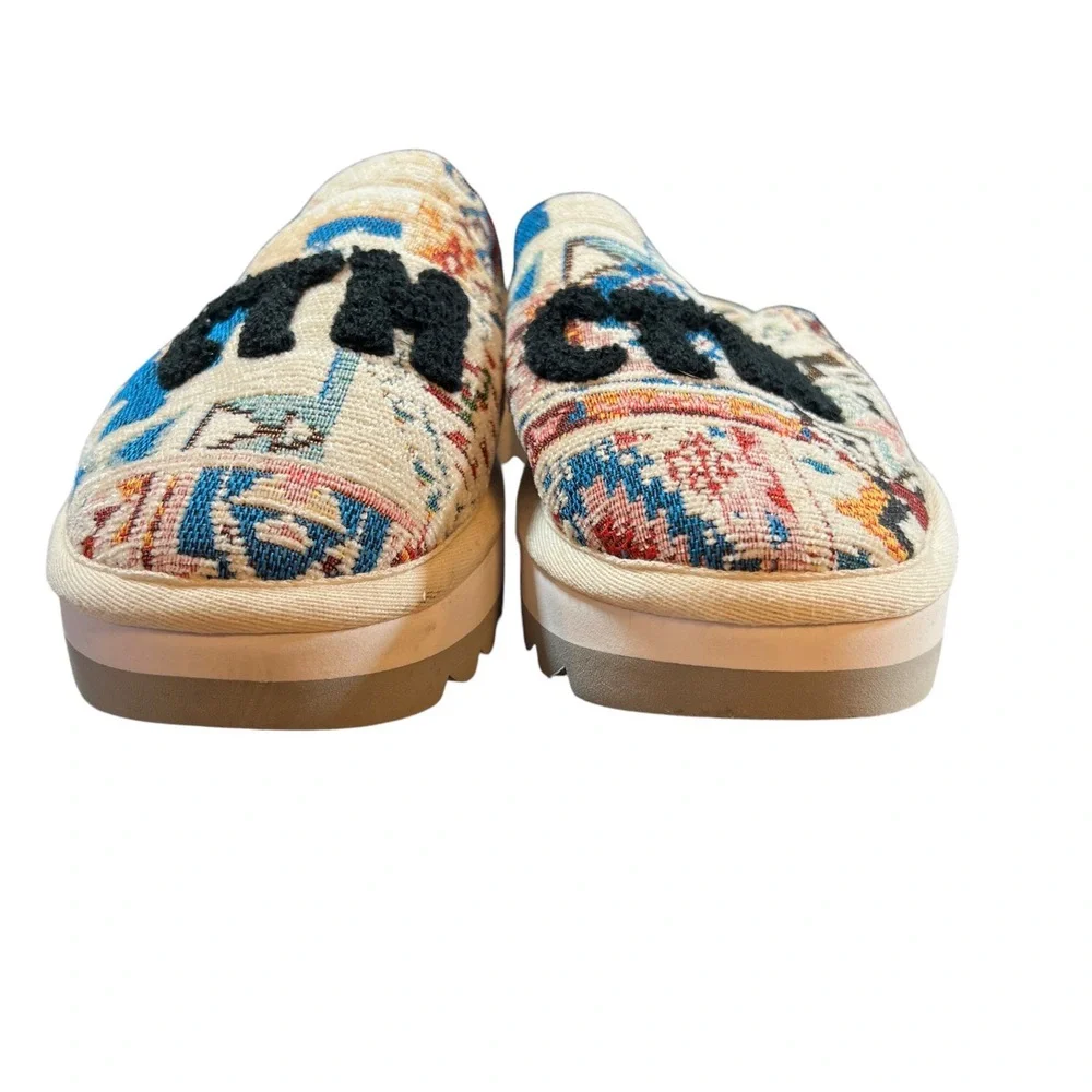 Chinatown Market Hotel‎ Slipper Tapestry Pattern Chunky Sole Slip On Small
